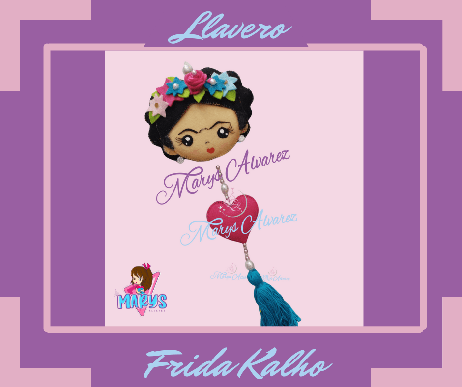 traje refrigerador Polo Llavero Frida Kalho - Manualidades Marys - Manualidades en fieltro para  cada ocasión
